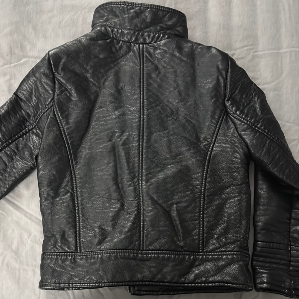 Zara Kids Black Leather Jacket - Picture 5 of 5